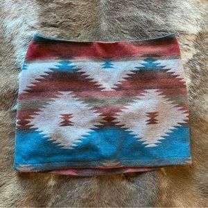 American Eagle Wool Aztec Southwest Skirt